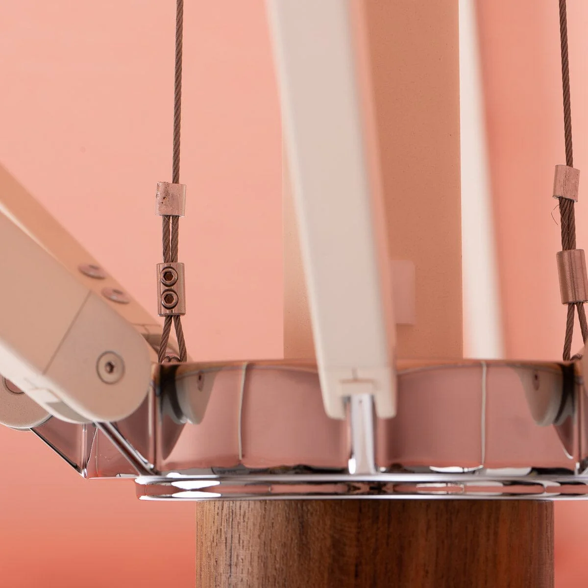 The Resort Market Umbrella in Rivie Pink | 8' Antique White Frame - Image 8