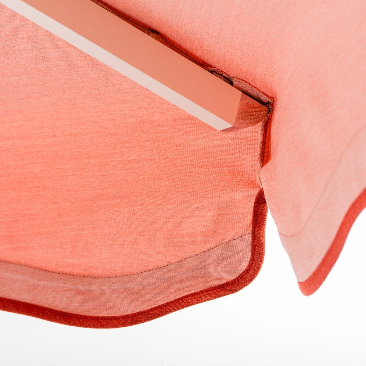 The Resort Market Umbrella in Rivie Pink | 8' Antique White Frame - Image 9