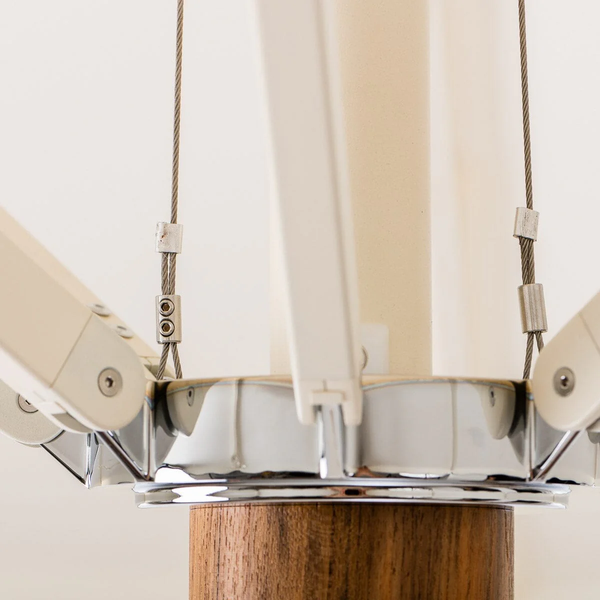 The Resort Market Umbrella in Rivie White | 10' Antique White Frame - Image 10