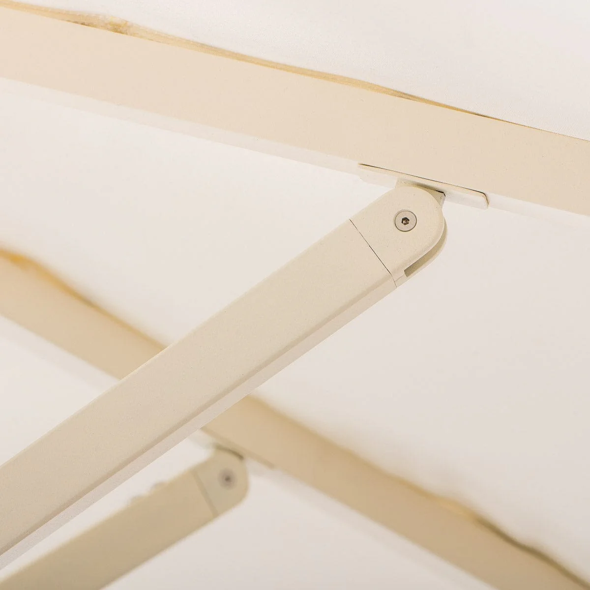 The Resort Market Umbrella in Rivie White | 10' Antique White Frame - Image 3
