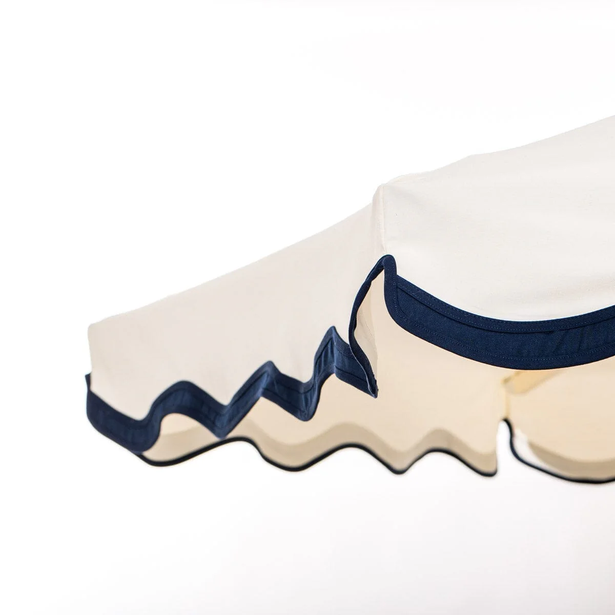 The Resort Market Umbrella in Rivie White | 10' Antique White Frame - Image 7