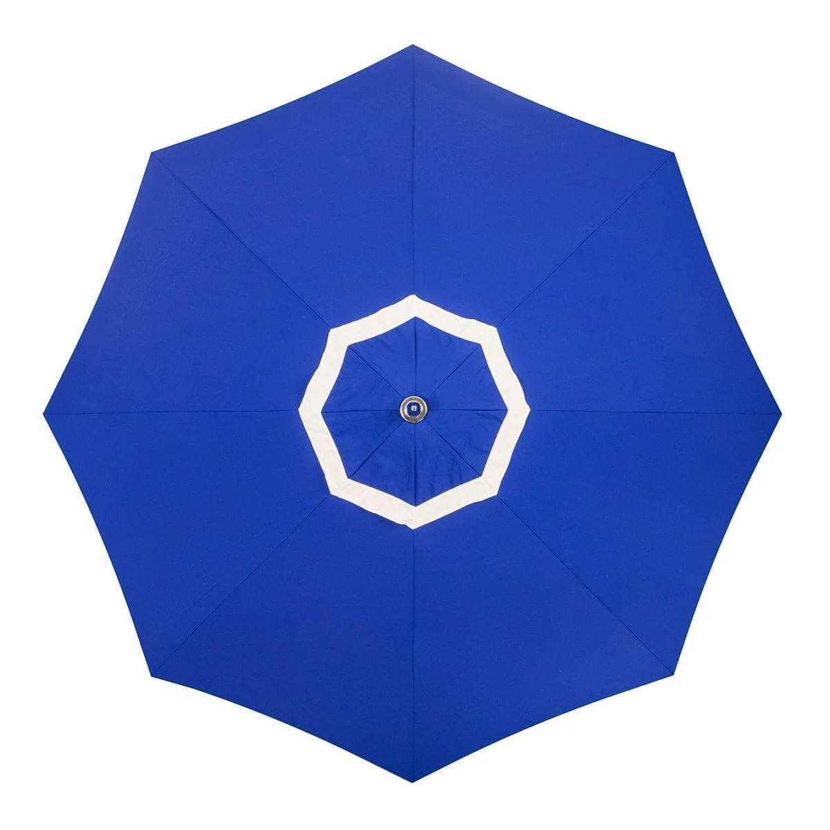 The Resort Market Umbrella - Octagon - Canopy 10' - Border Valance - Mediterranean Blue