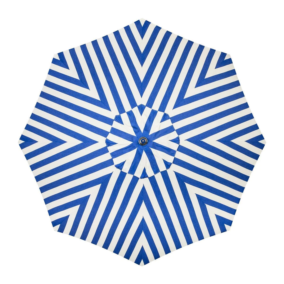 The Resort Market Umbrella - Octagon - Canopy 10' - Crew Mediterranean Blue Stripe