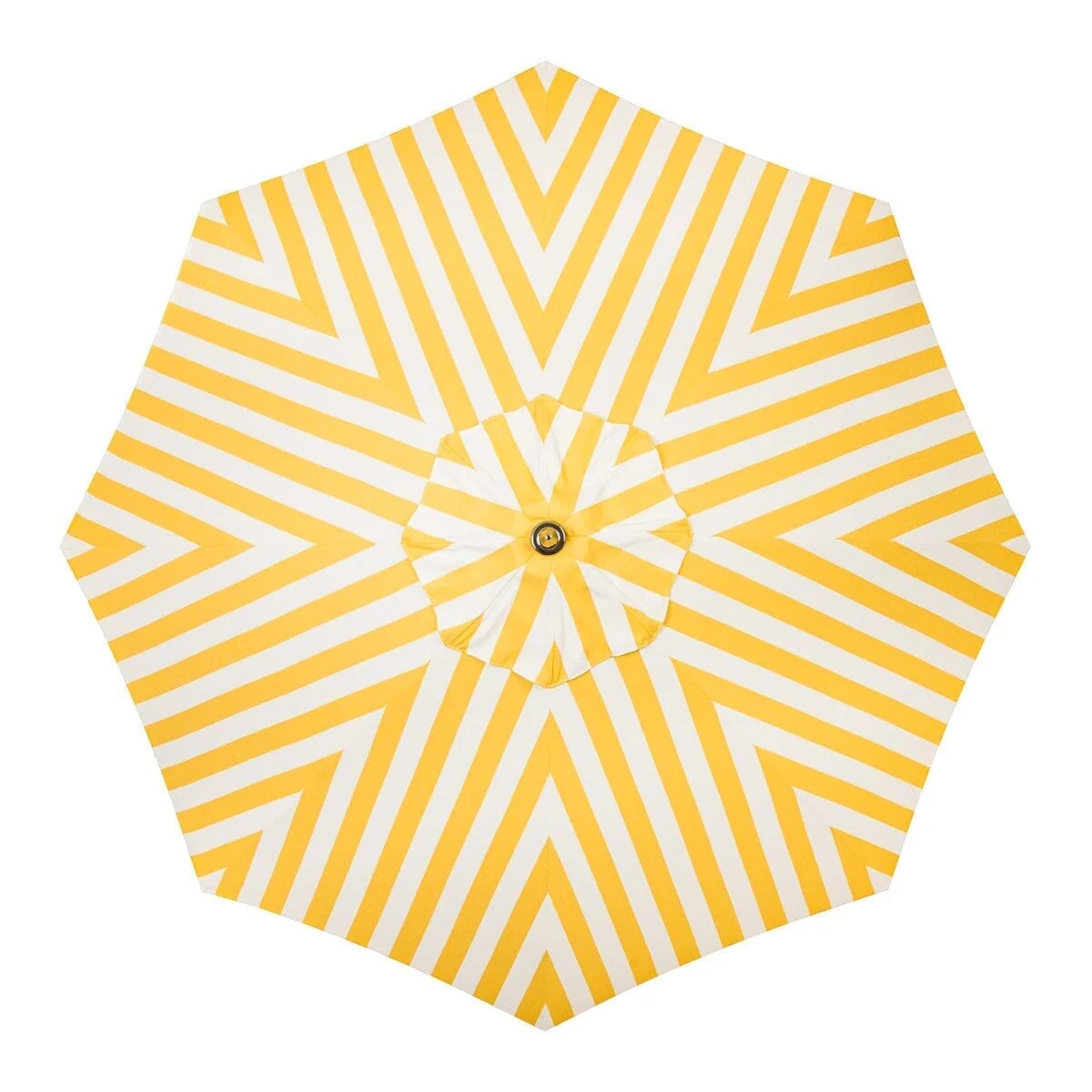 The Resort Market Umbrella - Octagon - Canopy 10' - Crew Mimosa Yellow Stripe