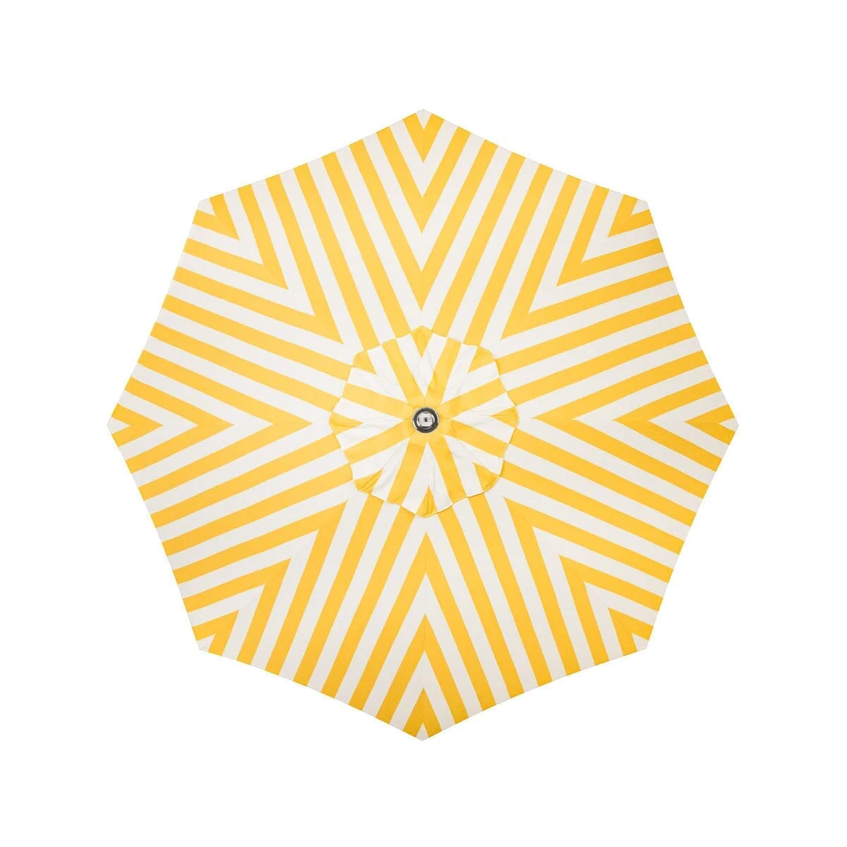 The Resort Market Umbrella - Octagon - Canopy 8' - Crew Mimosa Yellow Stripe