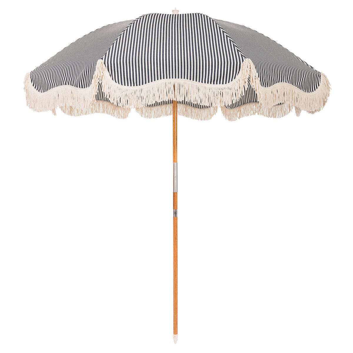 The Rio Fringed Umbrella - Lauren's Navy Stripe