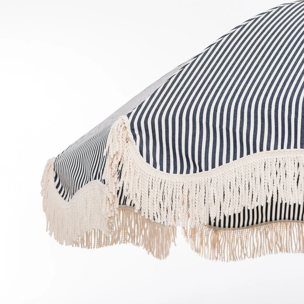 The Rio Fringed Umbrella - Lauren's Navy Stripe - Image 5