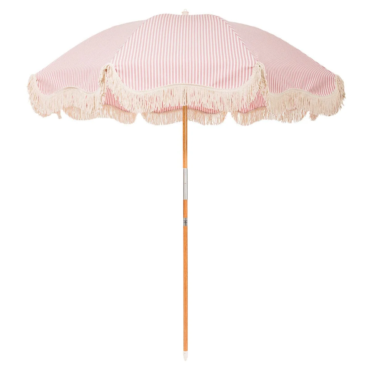 The Rio Fringed Umbrella - Lauren's Pink Stripe
