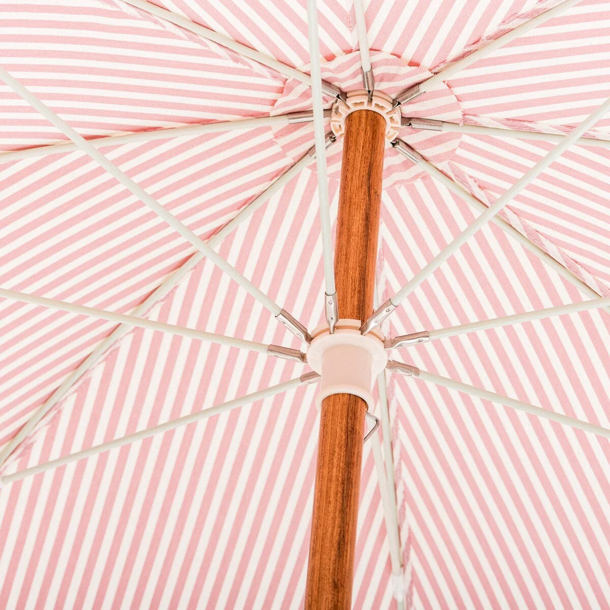 The Rio Fringed Umbrella - Lauren's Pink Stripe - Image 3