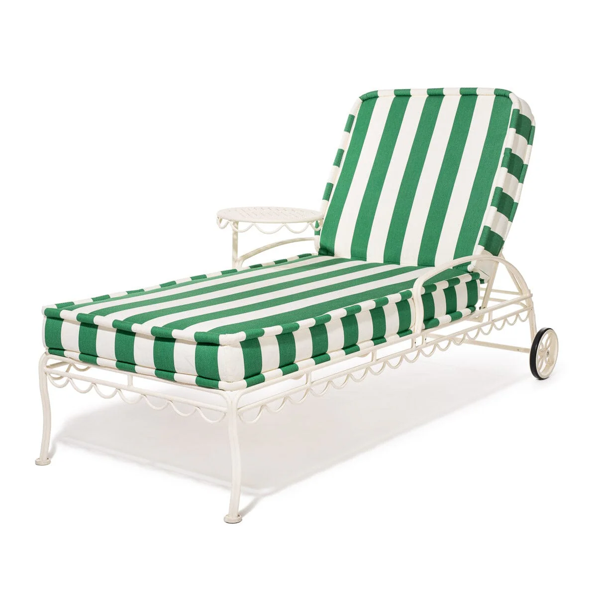 The Sun Lounger Slip Cover - Crew Canyon Green Stripe - Image 3