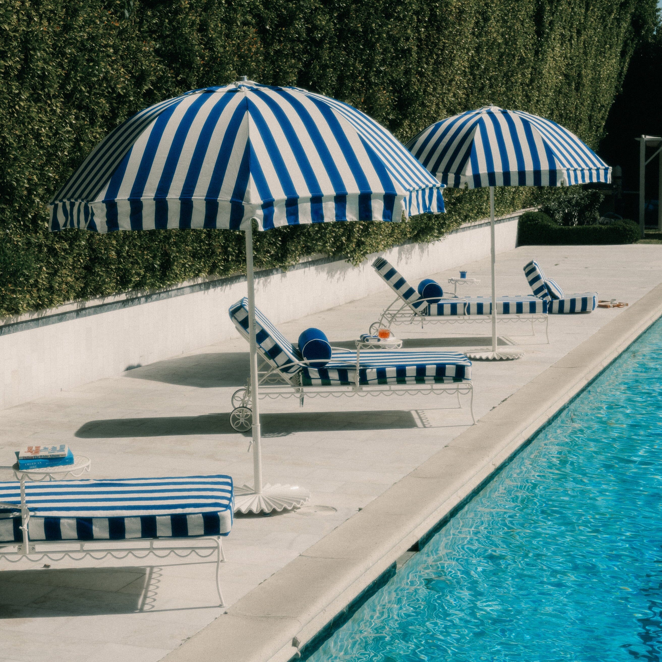 The Sun Lounger Slip Cover - Crew Mediterranean Blue Stripe - Image 2