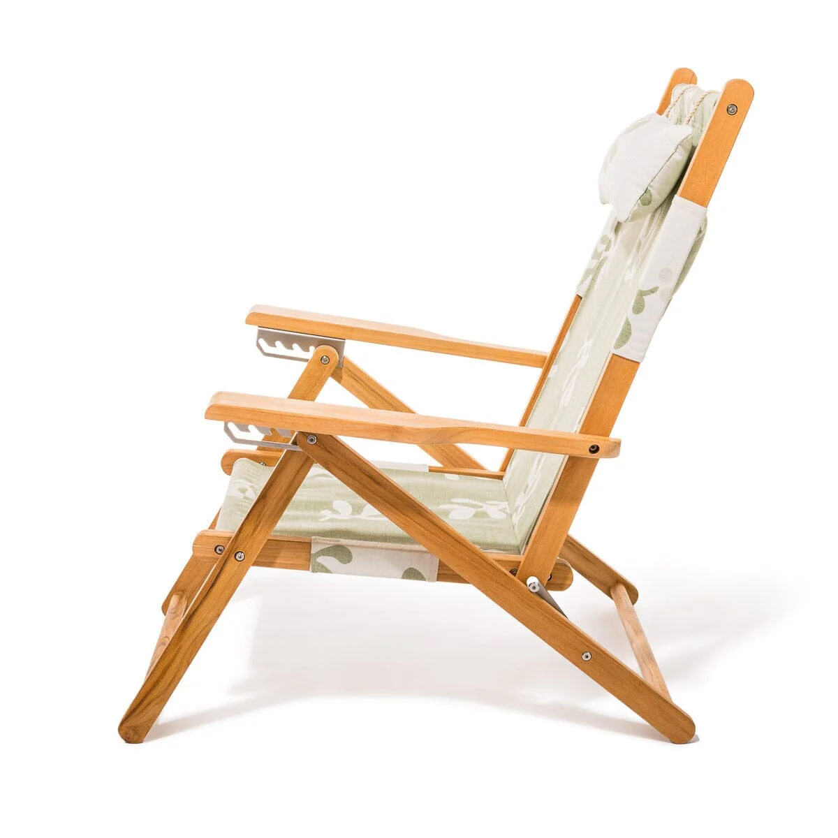 The Tommy Chair - Teak Natural - Benoît Jade Green Jacquard - Image 3