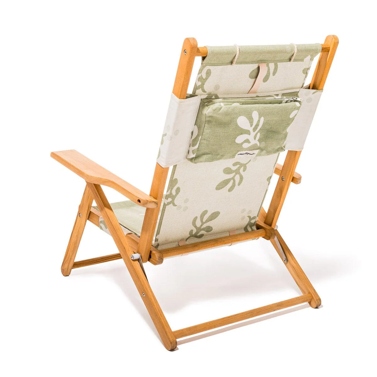 The Tommy Chair - Teak Natural - Benoît Jade Green Jacquard - Image 4
