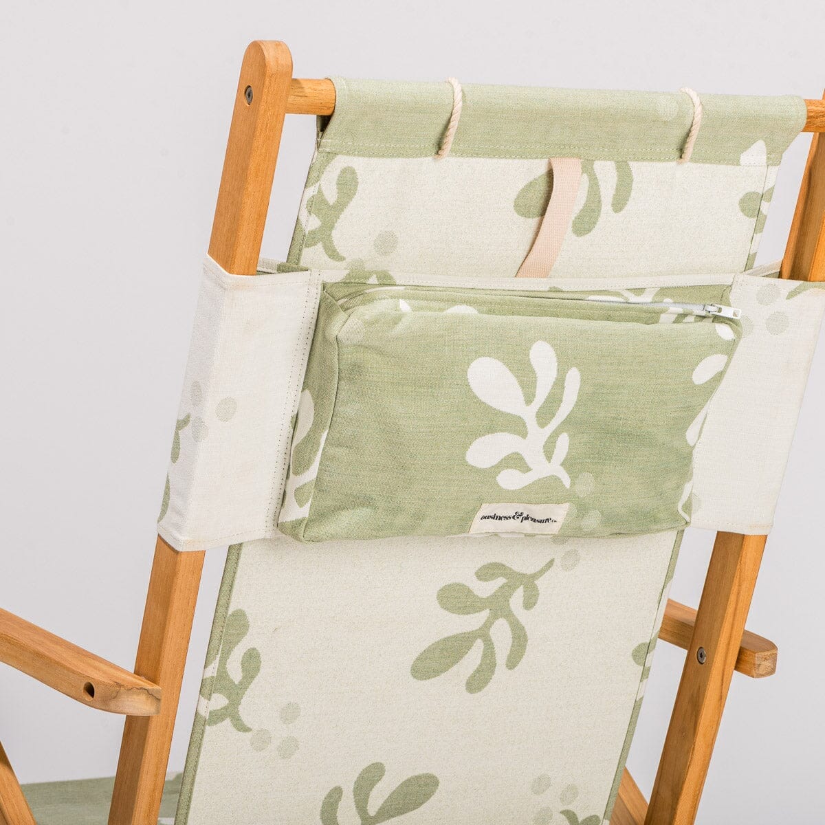 The Tommy Chair - Teak Natural - Benoît Jade Green Jacquard - Image 6