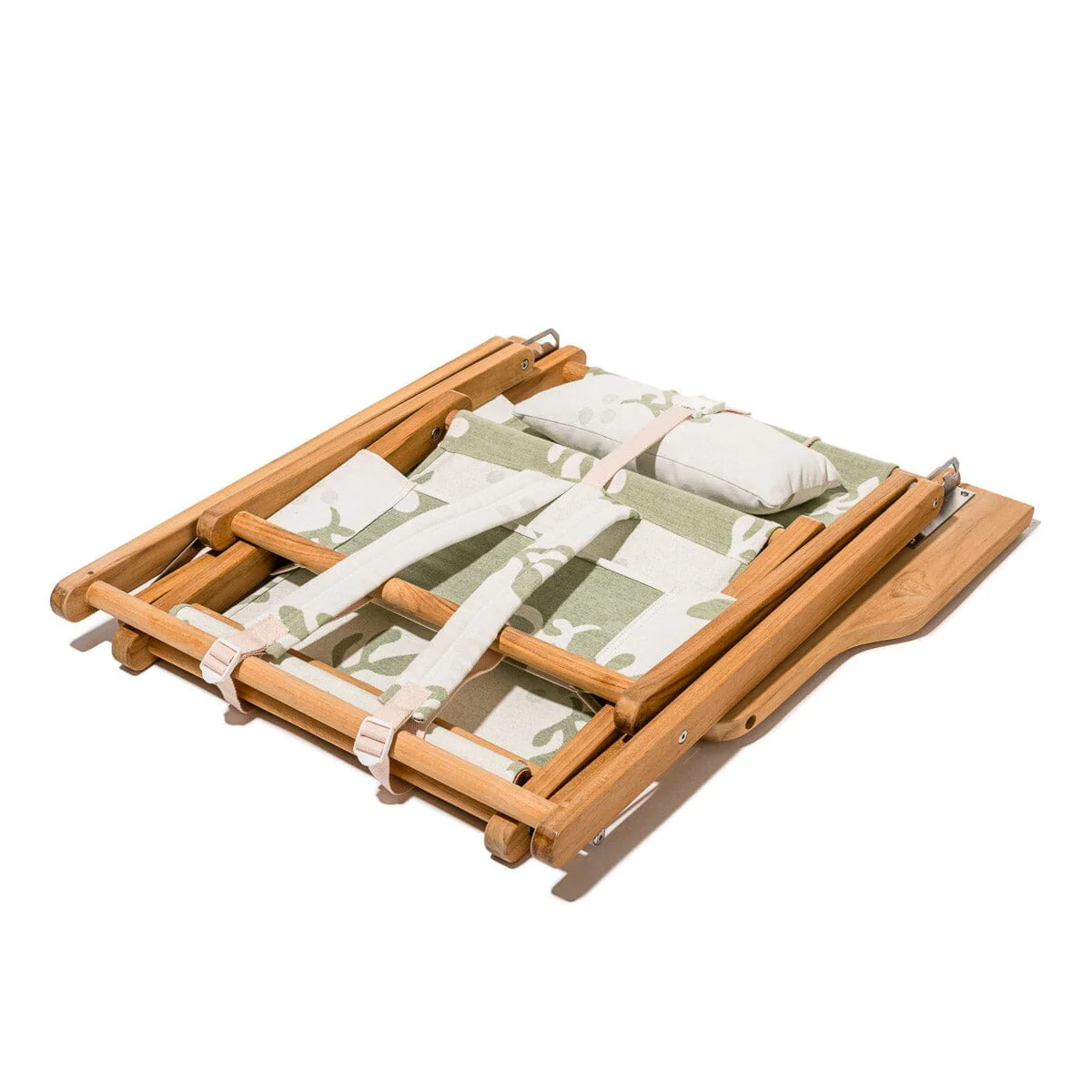 The Tommy Chair - Teak Natural - Benoît Jade Green Jacquard - Image 7