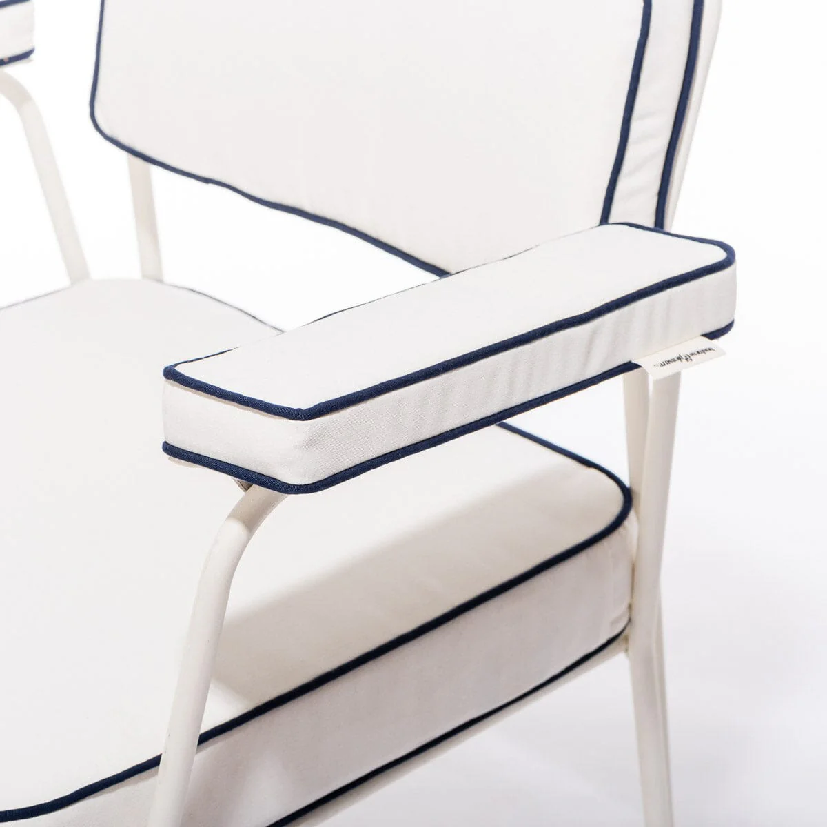 The Waterhouse Dining Chair in Rivie White | Antique White Frame - Image 4