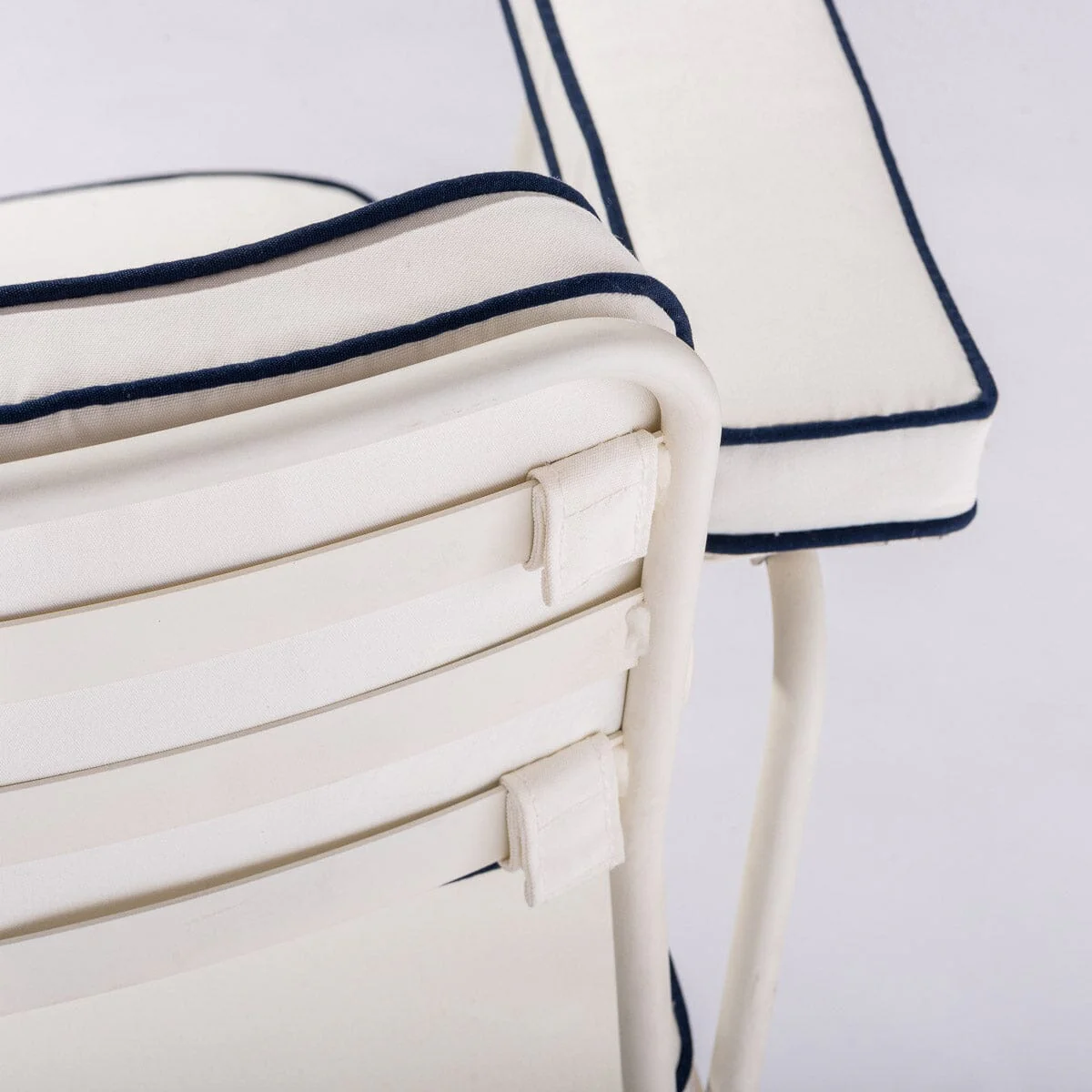 The Waterhouse Dining Chair in Rivie White | Antique White Frame - Image 5