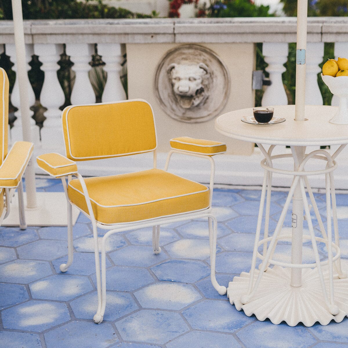 The Waterhouse Dining Chair in Sunbleached Yellow | Antique White Frame - Image 5