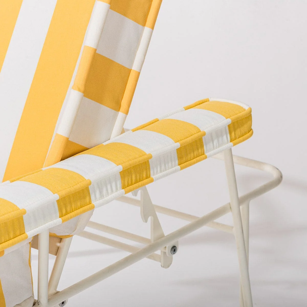 The Waterhouse Sun Lounger - Armrest Set - Crew Mimosa Yellow Stripe - Image 4