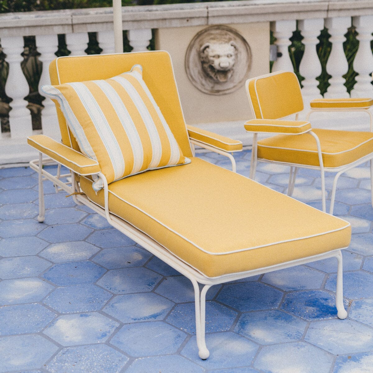 The Waterhouse Sun Lounger - Armrest Set - Sunbleached Yellow - Image 2