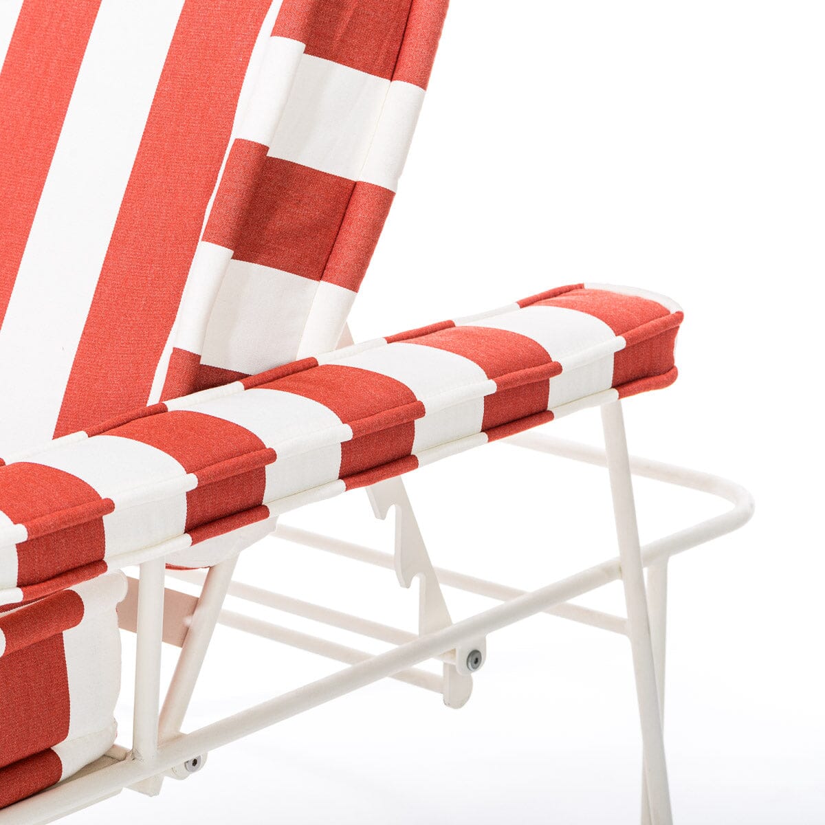 The Waterhouse Sun Lounger in Crew Le Sirenuse Stripe | Antique White Frame - Image 3