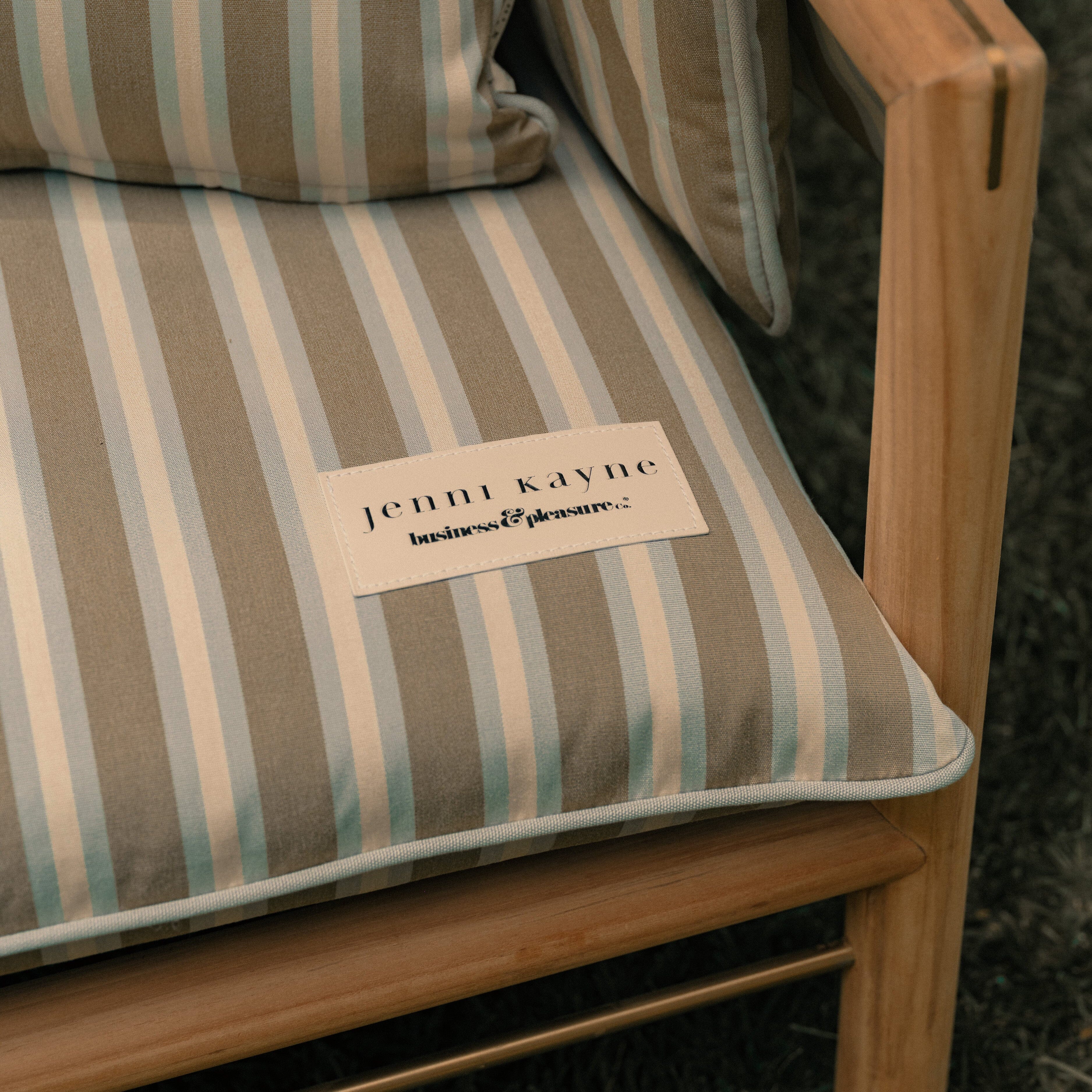 The WES Sofa x Jenni Kayne in California Stripe | Teakwood Frame - Image 10