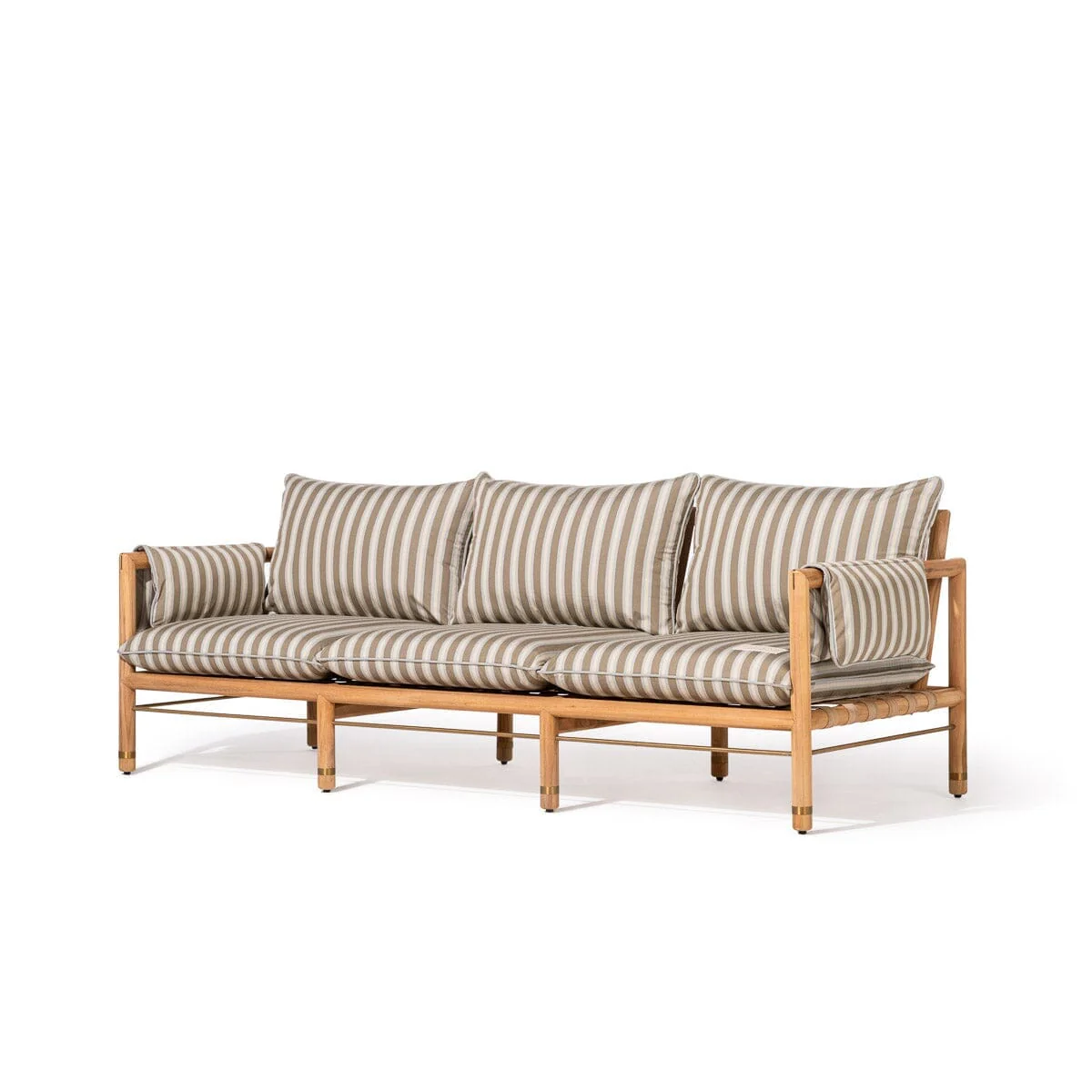 The WES Sofa x Jenni Kayne in California Stripe | Teakwood Frame - Image 3