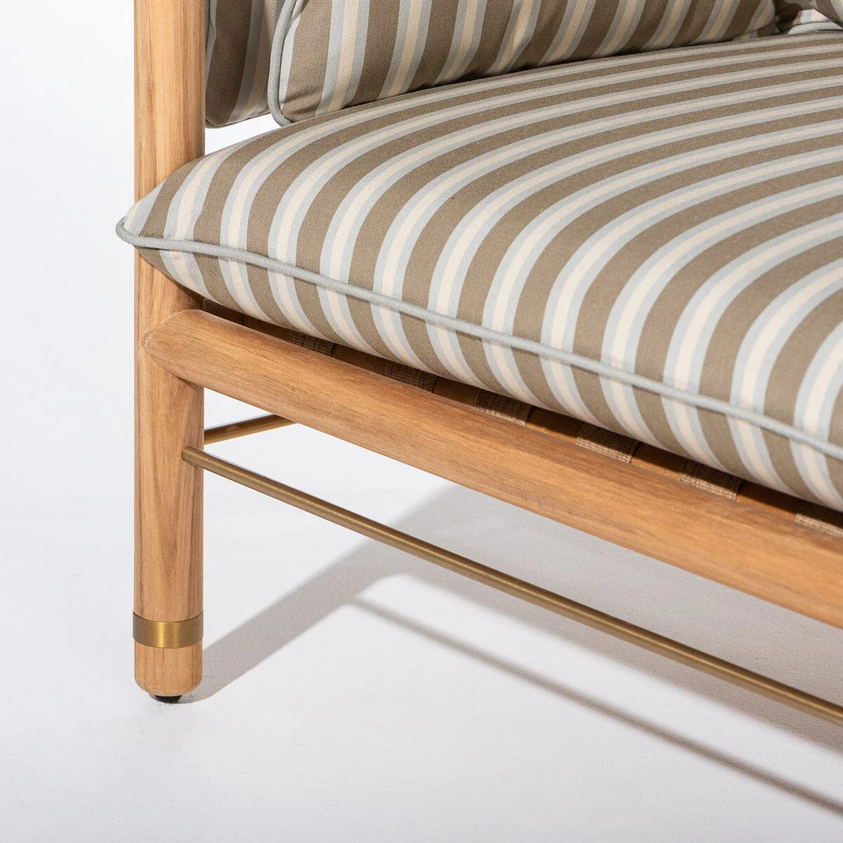 The WES Sofa x Jenni Kayne in California Stripe | Teakwood Frame - Image 5