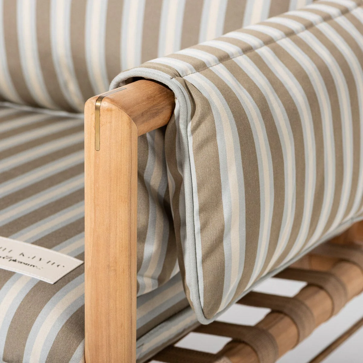 The WES Sofa x Jenni Kayne in California Stripe | Teakwood Frame - Image 6