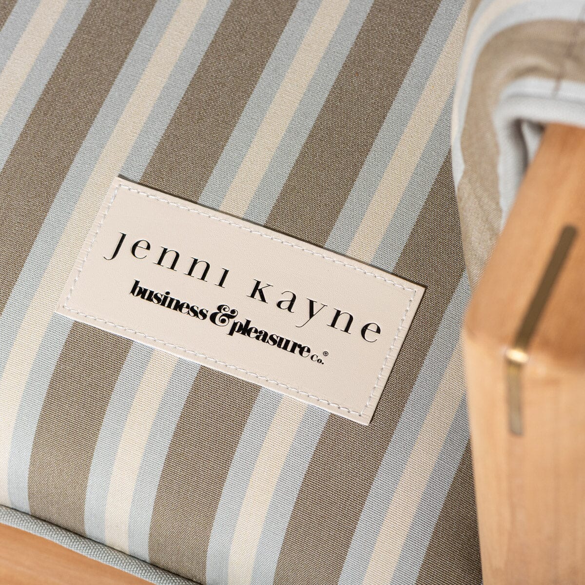 The WES Sofa x Jenni Kayne in California Stripe | Teakwood Frame - Image 7