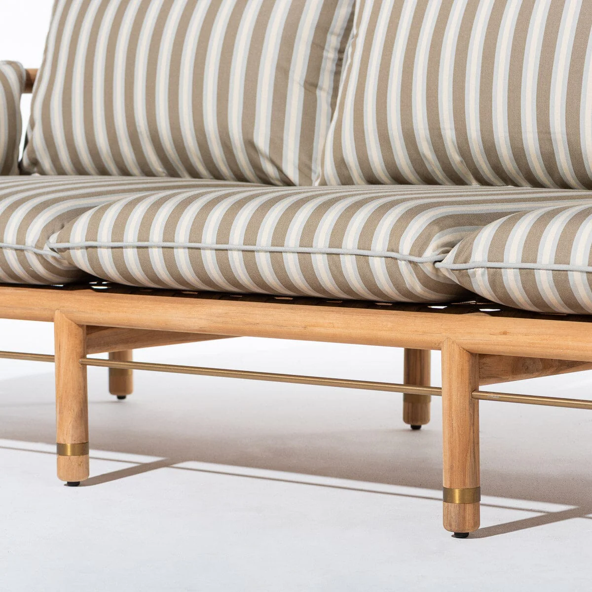 The WES Sofa x Jenni Kayne in California Stripe | Teakwood Frame - Image 8