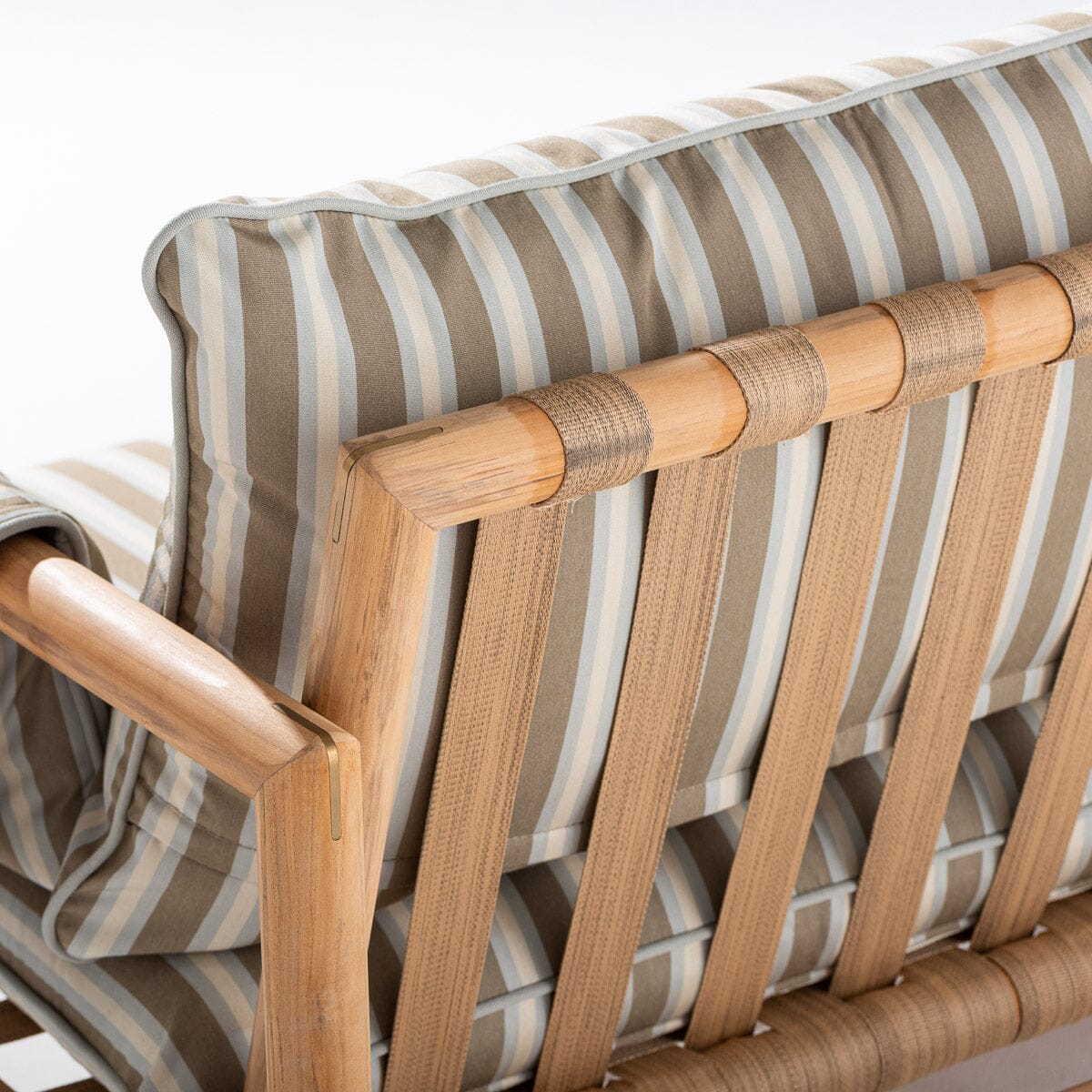 The WES Sofa x Jenni Kayne in California Stripe | Teakwood Frame - Image 9
