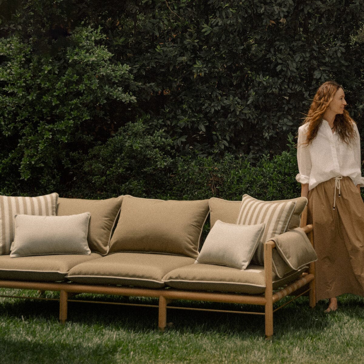 The WES Sofa x Jenni Kayne in Grove  | Teakwood Frame - Image 2