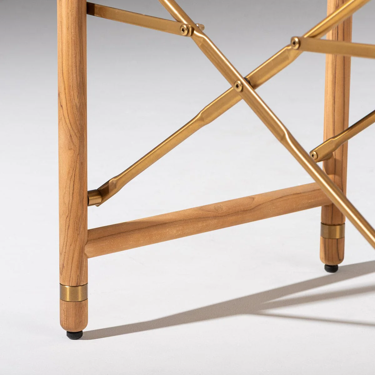 The WES Directors Chair in Sky Blue | Teakwood Gold Frame - Image 3